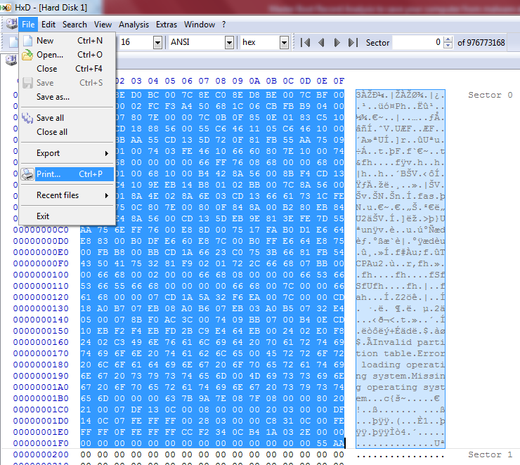 Mbr in hexadecimal data recovery training institute