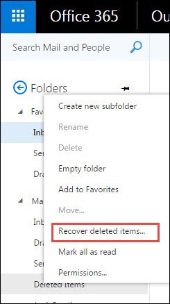 recover deleted items