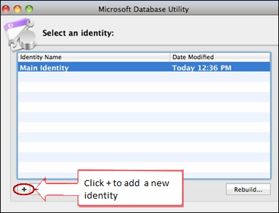 office 2011 identities message sources