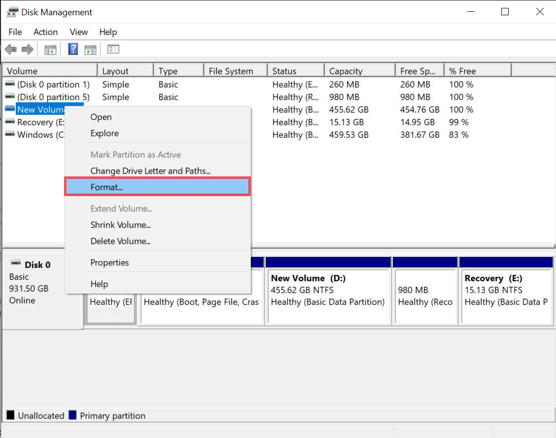 Windows Was Unable to Complete Format