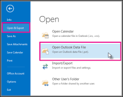 Import PST File in Outlook
