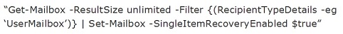enable single item recovery in Exchange 2013-4