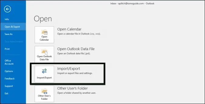 export Outlook contacts to vCard