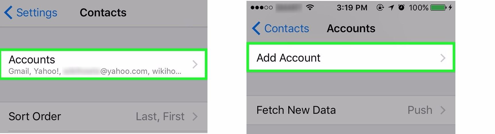 export zoho contacts to iphone