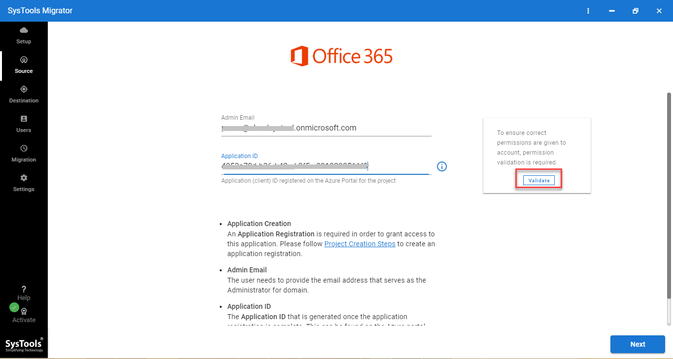 office 365 admin credentials