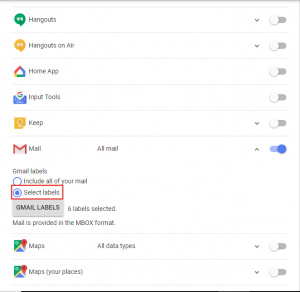 Select Gmail Labels