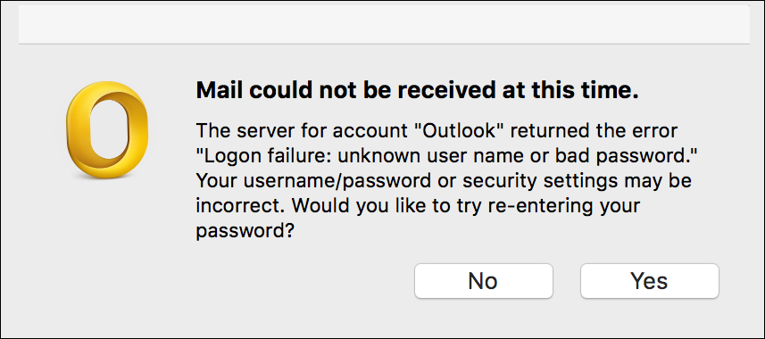 Outlook 2016 Mac keeps asking for Office 365 password