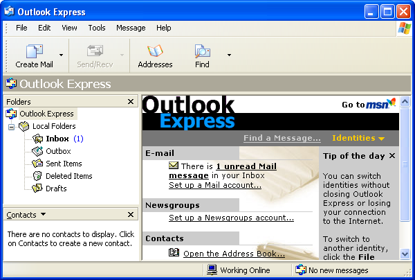 miten poistaa outlook express 6 windows xp