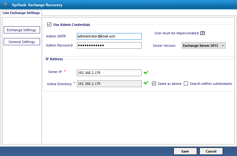 Export Settings