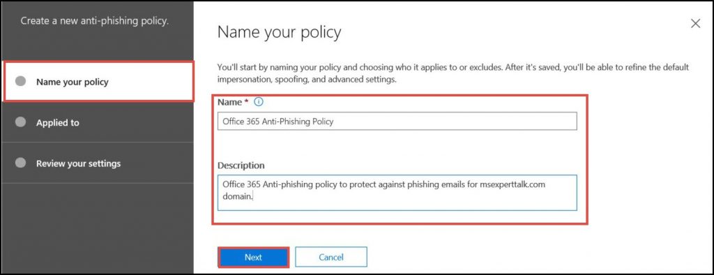 Office 365 Anti-Phishing Policy – How To Enable Anti-Phishing Settings