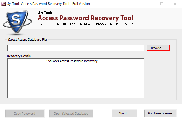 восстановление пароль для файла mdb