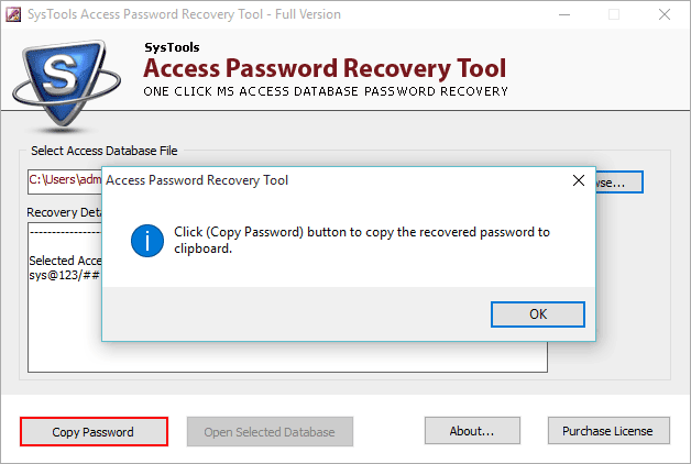 Unlock Access Database Password