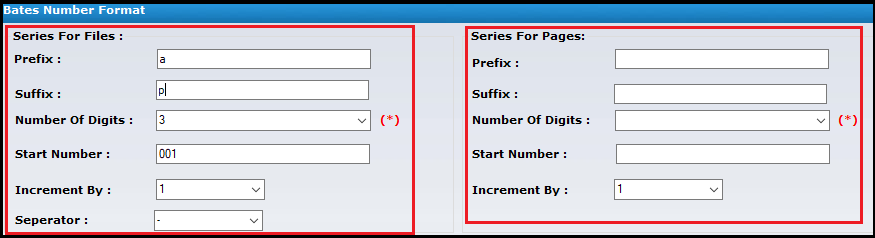 Fill details for PDF file number