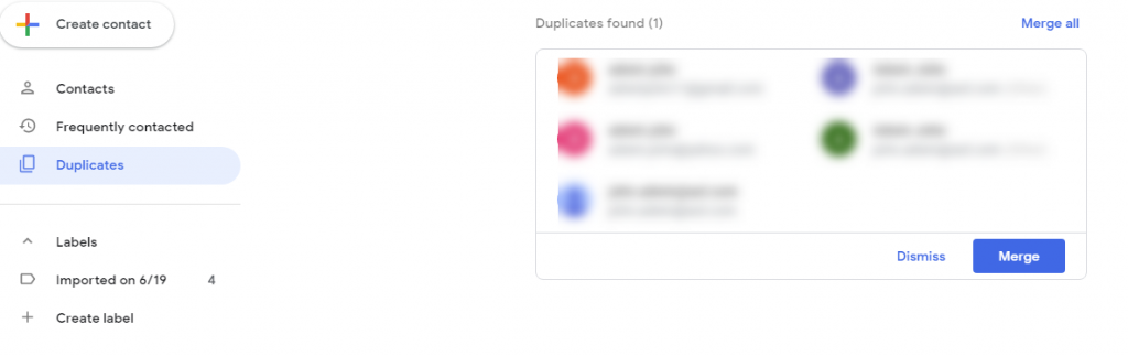 merge duplicate Yahoo/Gmail contacts