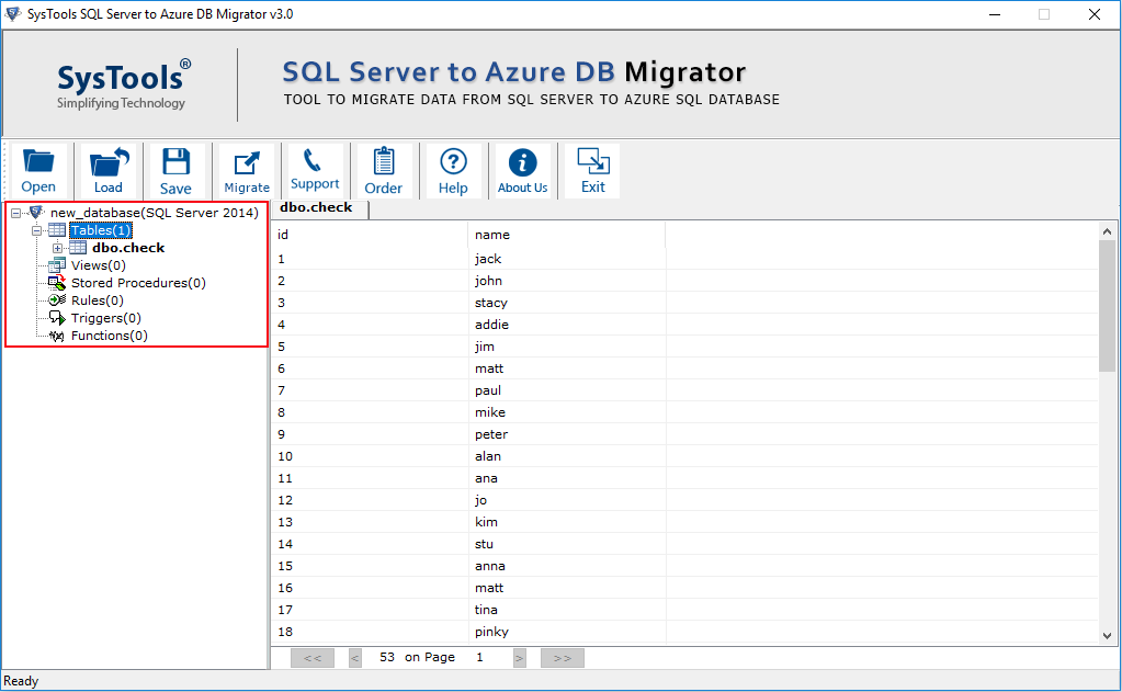 preview sql database