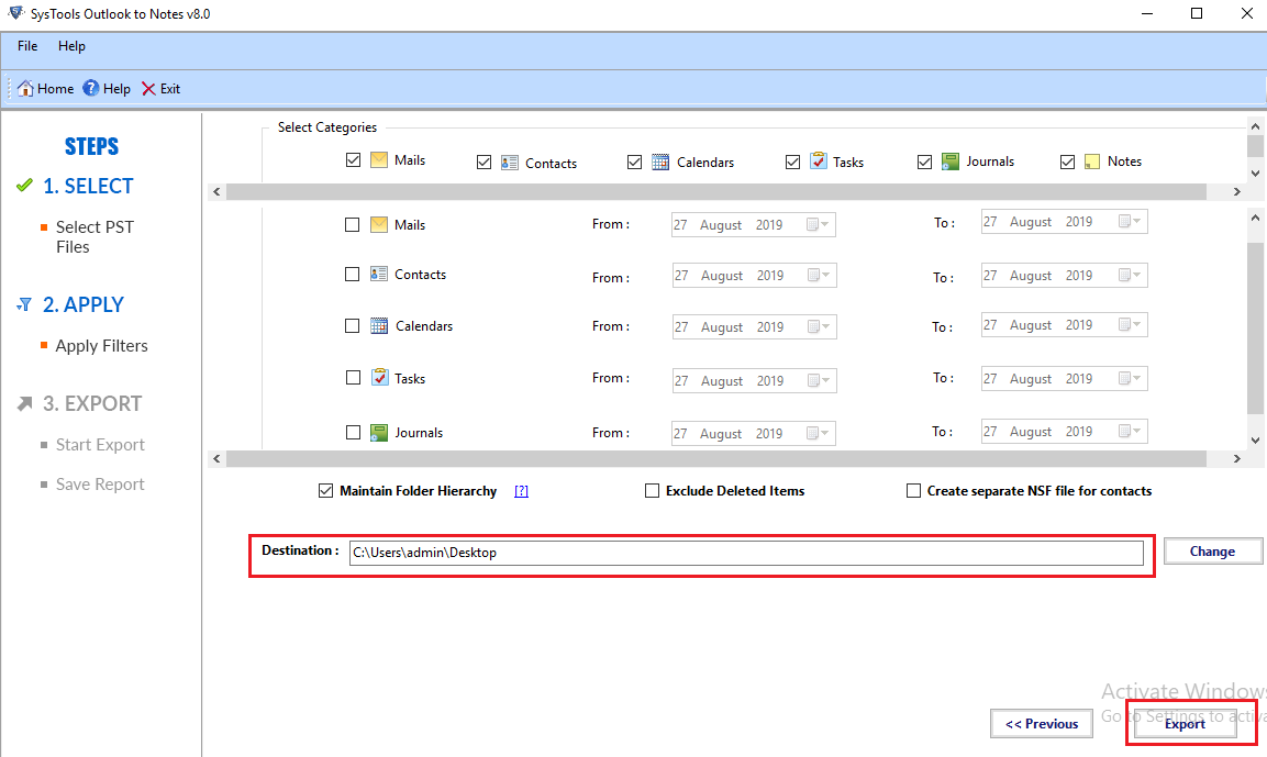 pst to nsf file conversion process