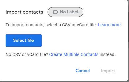 Select CSV file