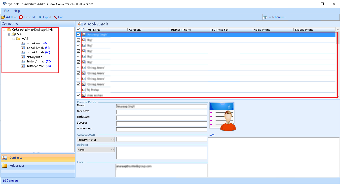 Import Thunderbird Address Book to Gmail Transfer Contacts