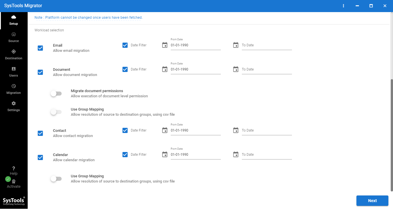 migrate G Suite to G Suite