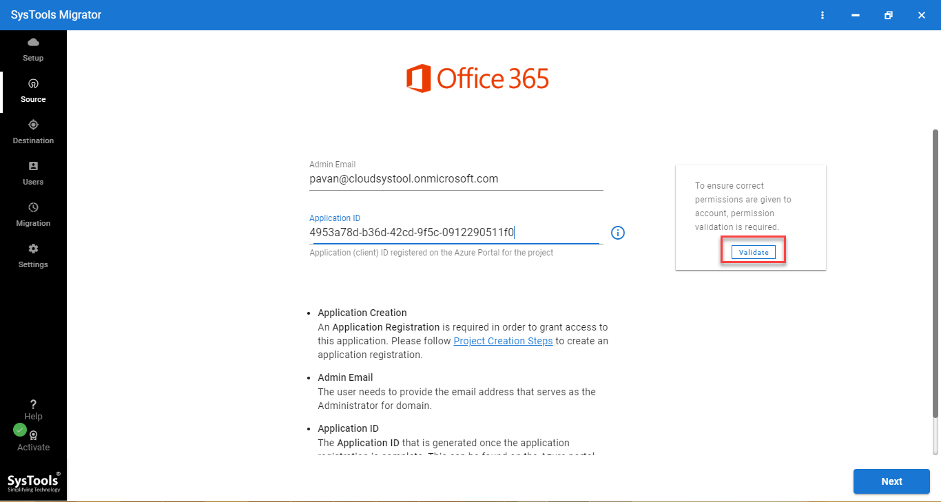 input o365 details