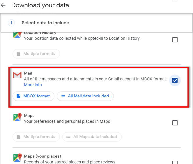 deselect all gmail items