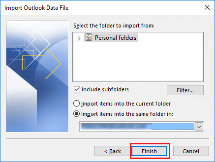 import pst to join multiple pst files