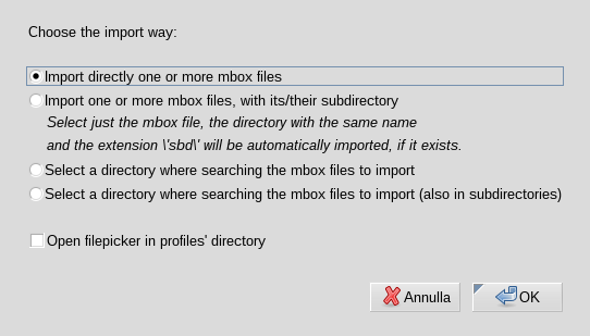 Import directly one or more MBOX files