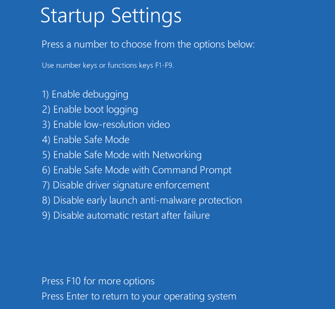 F4 to Solve automatic repair loop in Windows 10
