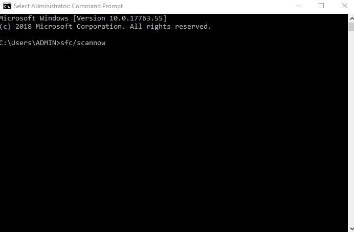 Run SFC Command for Windows Error Code 0x80070005