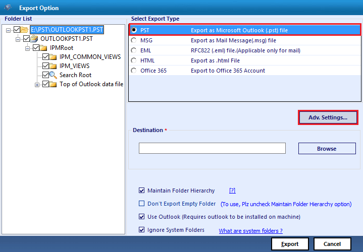 Advanced Settings - Outlook Incoming Emails Disappearing