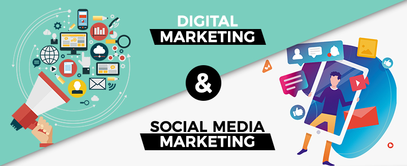 diference between digital marketing and social marketing 