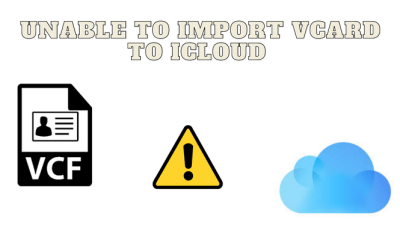 unable to import vCard to iCloud