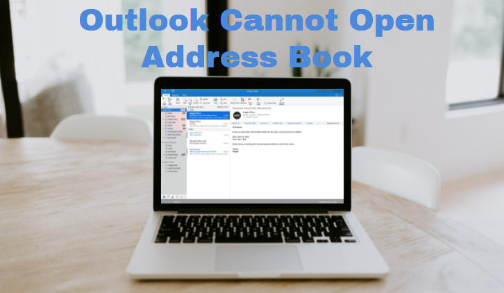 Outlook cannot open addrss book