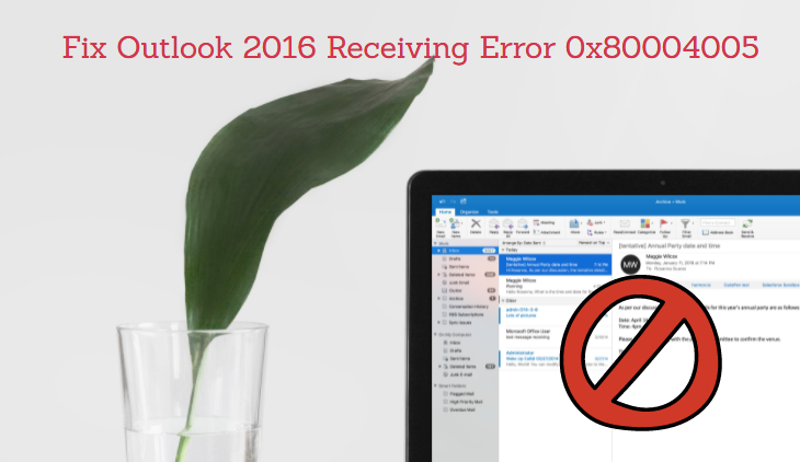 Outlook error 0x800045005