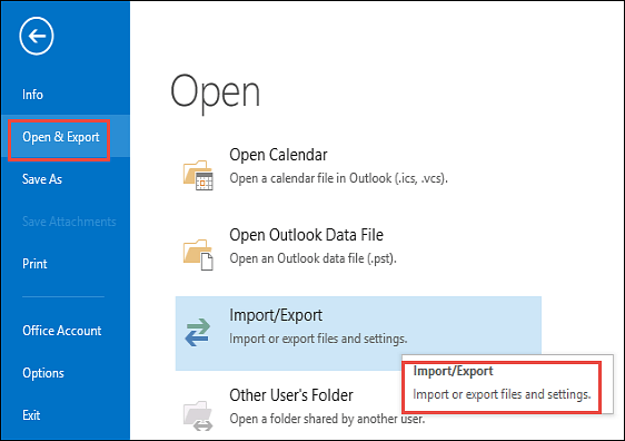 import & export option 