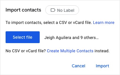 select file